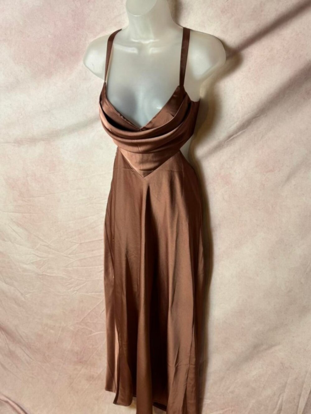 Princess Polly Women's Brown and Burgundy Dress